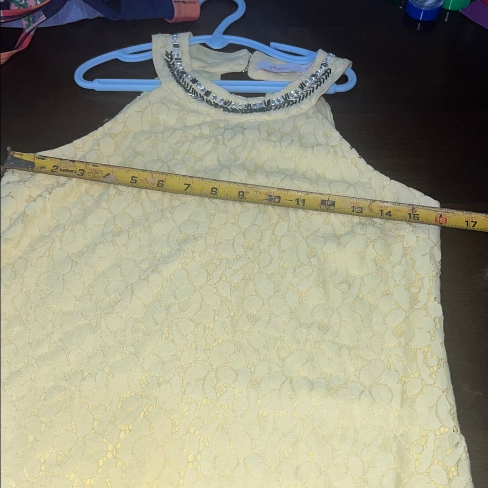 Candie's Light Yellow Lace Dress - Picture 7 of 10
